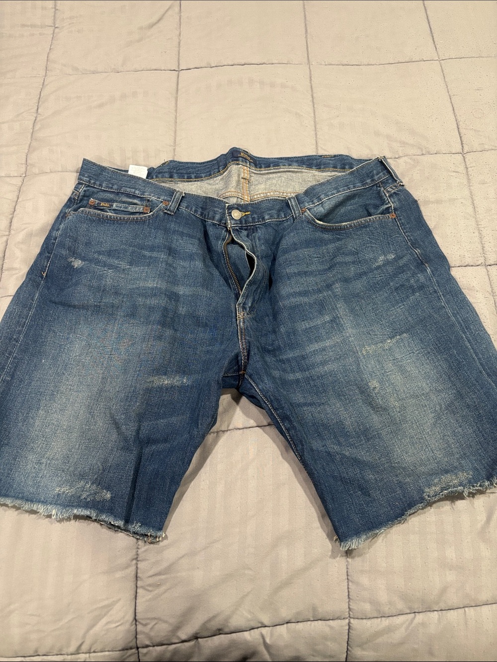 Men's Polo Blue Denim Cutoff Shorts